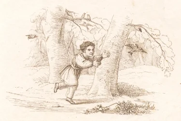 Illustration til "Halvhundrede Fabler for Børn" af Hey