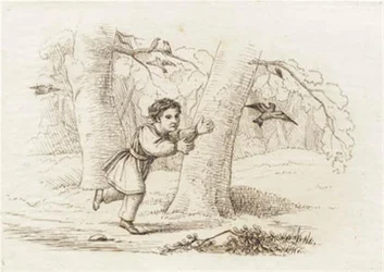 Illustration til "Halvhundrede Fabler for Børn" af Hey