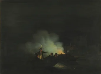 Matthijs Beelaerts, Nationalgardens kommandant, krydser over til Papendrecht natten til den 22. november 1813
