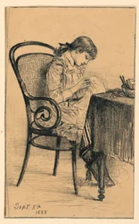 Tegning, Marian Syning, 1883