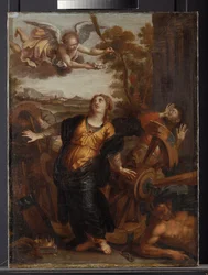 Den hellige Katarina af Alexandria, ca. 1650-99 (olie på lærred)