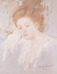 Hoved af en ung pige (pastel på papir)