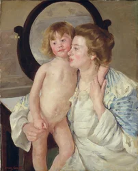 Mor og dreng, ca. 1899