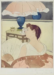 Lampen, 1891 (tørpunkt, blødt jord og akvatint på papir)