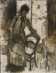 Den besøgende verso, ca. 1881.