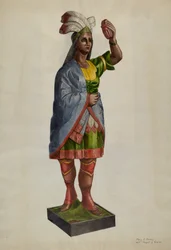 Cigarbutik Pocahontas, ca. 1939.