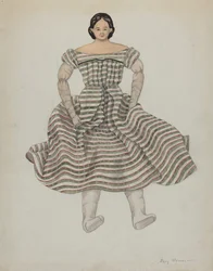 Dukke og kostume, ca. 1937.