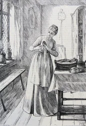 Illustration af husmor