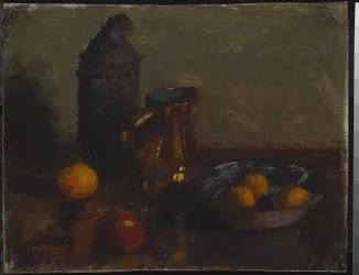 Stilleben med frugt, ca. 1900 (olie på lærred monteret på hardboard)