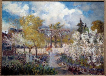 Claude Monets have ved Giverny Maleri af Mary Mac Monnies (1858-1946) 1901. Vernon, Poulain Museum.
