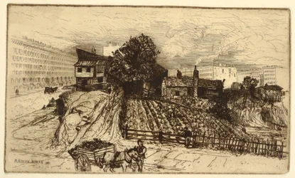 En bygård, New York