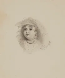 Uden titel Hoved af et Barn, 1876.