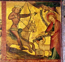 Den første rytter, identificeret med den romerske kejser Gaius AD37-41, 14.-15. århundrede