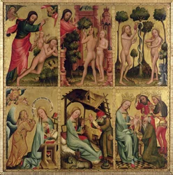 Indre højre fløj af St. Peters højalter i Hamborg, Grabower-alteret, 1383 (tempera på panel)