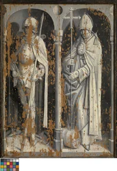 Eksteriør af Legend of St. George, ca. 1500-10 (olie på panel)
