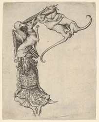 Bogstavet E, fra Alfabetet, 1466-67.