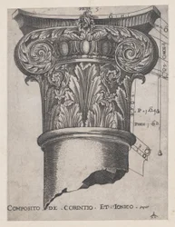 Mirror of Roman Magnificence: Sammensætning af korinthisk og ionisk, ca. 1537, ca. 1537