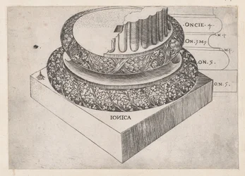 Mirror of Roman Magnificence: Ionisk base, ca. 1537., ca. 1537
