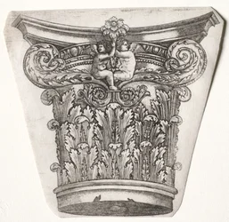 Basis og kapital med Putti, ca. 1525-1550.