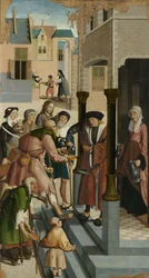 De syv barmhjertighedsværker,: Giving drink to the Thirsty, 1504