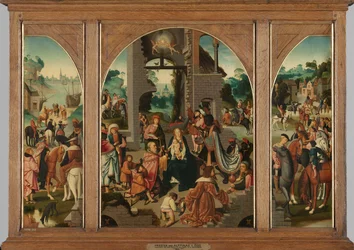 Triptykon med de hellige tre kongers tilbedelse, ca. 1500-1504 (olie på panel)