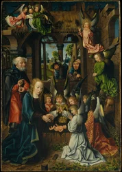 The Adoration of the Christ Child, ca. 1500 (olie på egetræspanel)