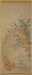 Blomster og græsser, Edo-perioden, 1600-1630.
