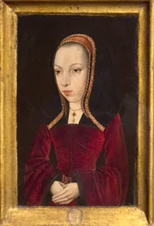 Portræt af den unge Margaretha af Østrig, ca. 1496 (olie på træ)