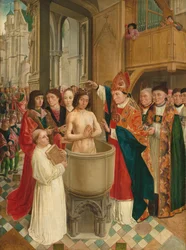 Dåben af Clovis, ca. 1500.