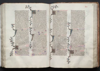 The Gotha Missal: Fol. 100r, tekst, ca. 1375.