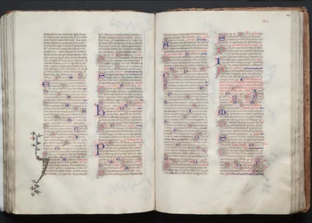 The Gotha Missal: Fol. 104r, Tekst, ca. 1375.