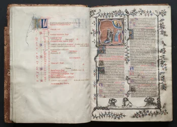 The Gotha Missal: Fol. 10v, tekst, ca. 1375.