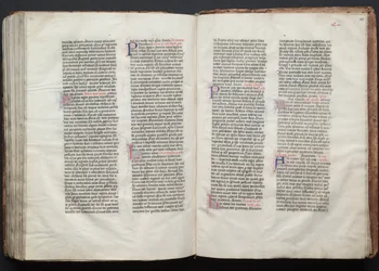 The Gotha Missal: Fol. 154v, tekst, ca. 1375.