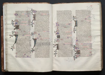 The Gotha Missal: Fol. 28r, Tekst, ca. 1375.