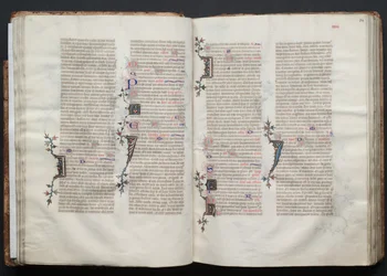 The Gotha Missal: Fol. 34r, Tekst, ca. 1375.
