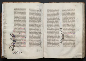 The Gotha Missal: Fol. 35v, tekst, ca. 1375.