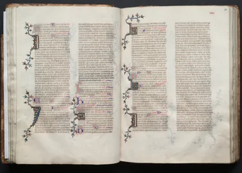 The Gotha Missal: Fol. 38r, Tekst, ca. 1375.