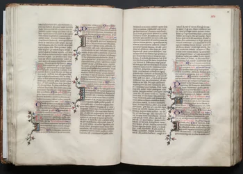 The Gotha Missal: Fol. 45v, tekst, ca. 1375.