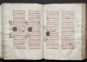 The Gotha Missal: Fol. 60r, tekst, ca. 1375.