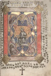 The Gotha Missal: Fol. 64r, Kristus i Majestæt, ca. 1375.