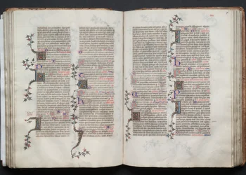 The Gotha Missal: Fol. 75v Tekst, ca. 1375.