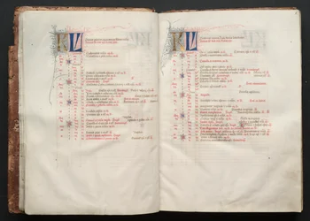 The Gotha Missal: Fol. 7v, tekst , c. 1375.