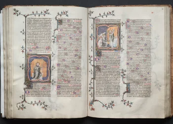 The Gotha Missal: Fol. 82v, Treenigheden, ca. 1375.