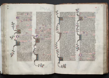 The Gotha Missal: Fol. 84r, Tekst, ca. 1375.