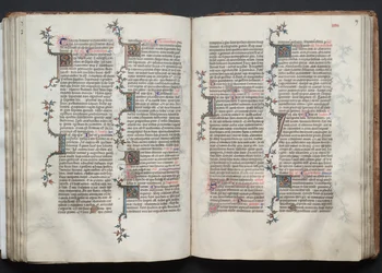 The Gotha Missal: Fol. 88v, tekst, ca. 1375.