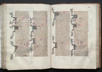 The Gotha Missal: Fol. 89v, tekst, ca. 1375.