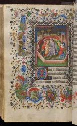 Timebog for Karl den Ædle, konge af Navarra (1361-1425): fol. 161v, Spott af Kristus