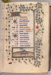 Timer for Karl den Adelige, konge af Navarra 1361-1425: fol. 12. december, ca. 1405.