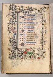 Timer for Karl den Adelige, konge af Navarra 1361-1425: fol. 12v, december, ca. 1405.