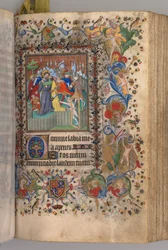 Timer for Karl den Adelige, konge af Navarra 1361-1425: fol. 144r, Kristi forræderi, ca. 1405.